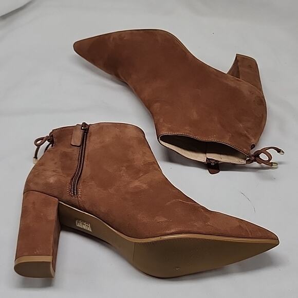 STUART WEITZMAN GARDINER POINTED-TOE SUEDE ANKLE BOOTS LADIES 10.5 NWOB - Picture 13 of 16